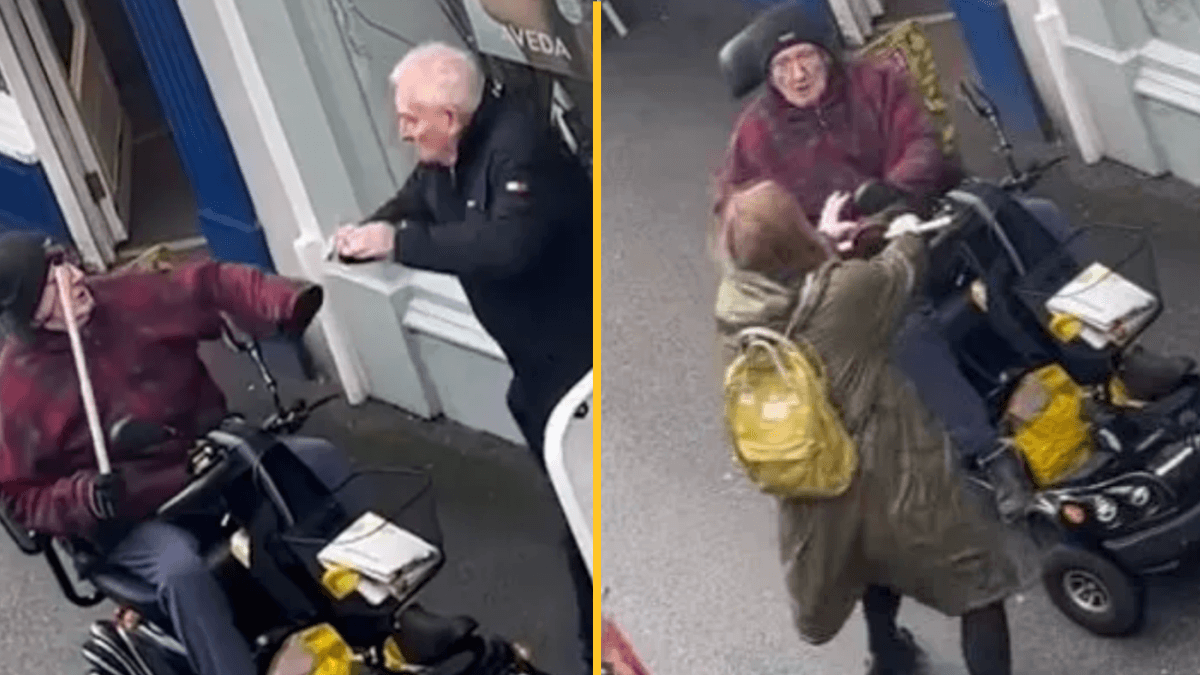 Angry pensioner uses mobility scooter to mow down man who bought the last pasty
