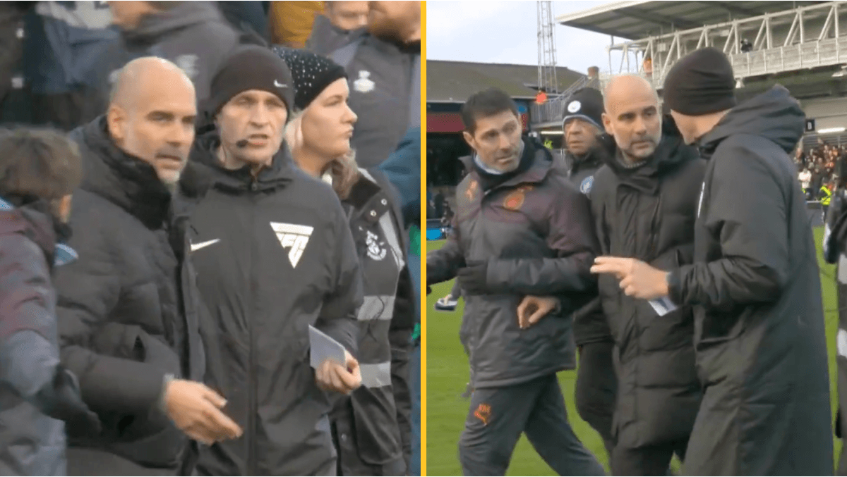 Fans call for Pep Guardiola to be banned after half time rant