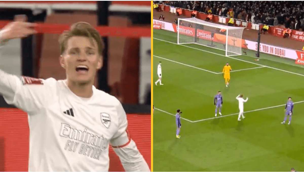 Martin Odegaard caught shouting at Liverpool fans to make noise thinking they supported Arsenal