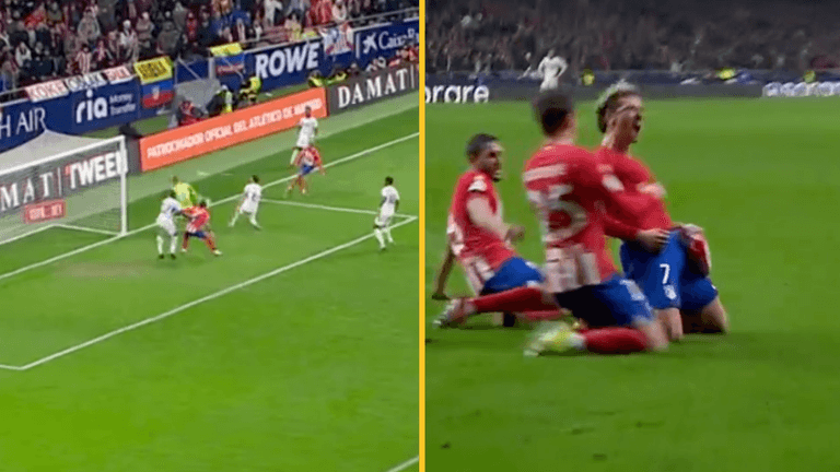 Antoine Griezmann scores one of his best goals for Atletico in Madrid derby victory Antoine Griezmann scores one of his best goals for Atletico in Madrid derby victory