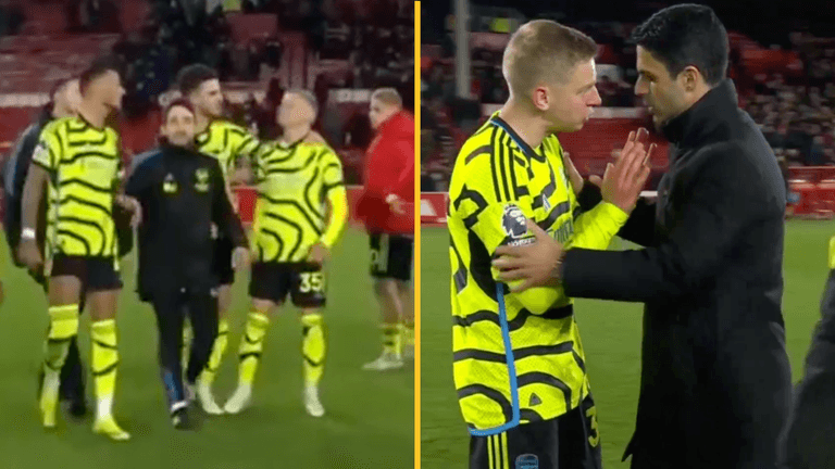 Ben White and Oleksandr Zinchenko involved in furious bust-up after Forest win Ben White and Oleksandr Zinchenko involved in furious bust-up after Forest win