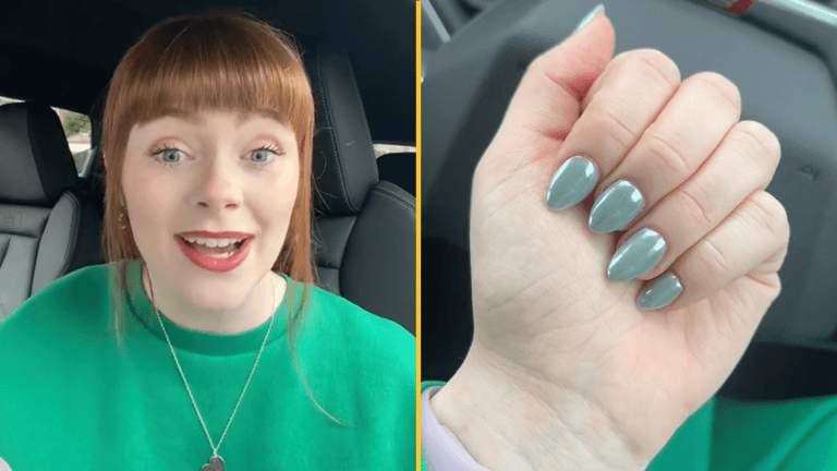 Woman claims her nails are the new ‘blue and black dress’ as major debate is sparked Woman claims her nails are the new ‘blue and black dress’ as major debate is sparked