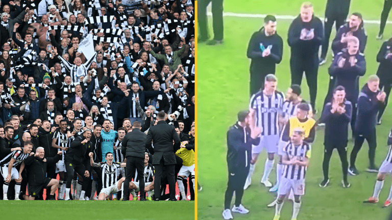 Newcastle fans have figured out who was responsible for the team photo on the Sunderland pitch Newcastle fans have figured out who was responsible for the team photo on the Sunderland pitch