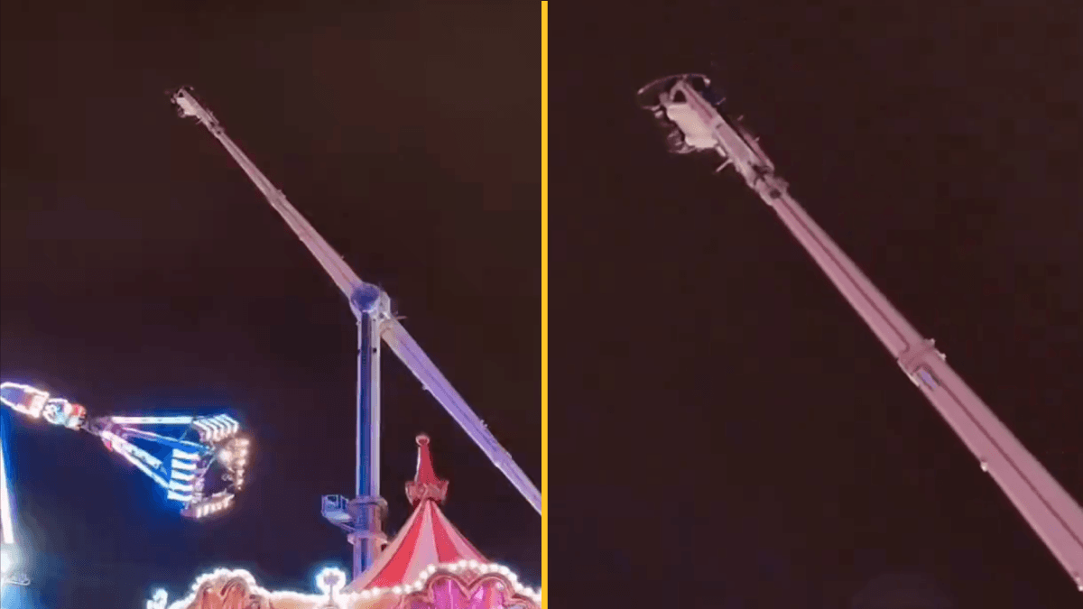 Nightmare moment Winter Wonderland ride breaks leaving people hanging in mid-air