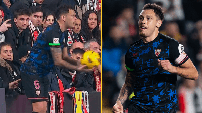 Sevilla star poked in the bum by fan during game Sevilla star poked in the bum by fan during game