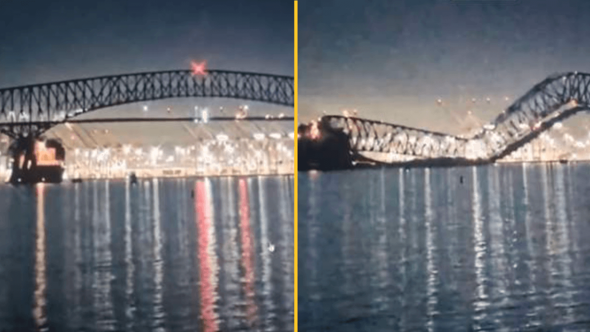 ‘Mass casualty event’ as bridge hit by ship collapses into river