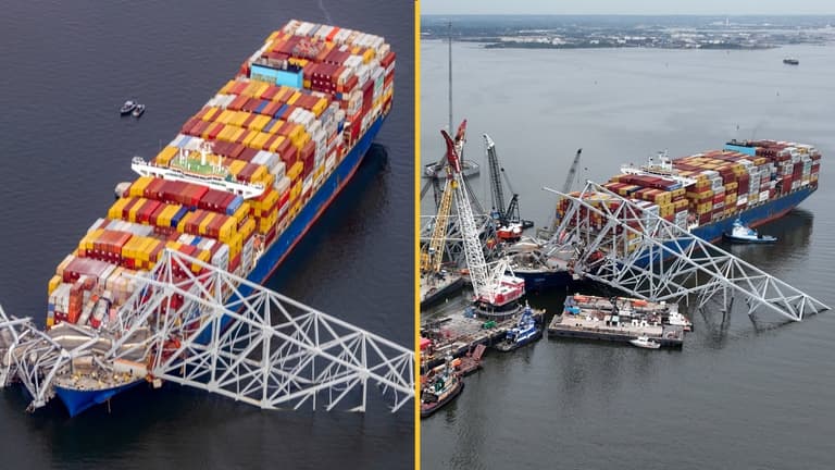 Crew that crashed ship into Baltimore bridge still trapped onboard seven weeks later