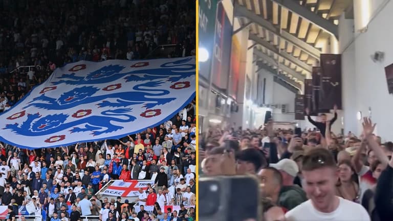 England fans slammed for singing banned WW2 song during Euro 2024 warmup game England fans slammed for singing banned WW2 song during Euro 2024 warmup game