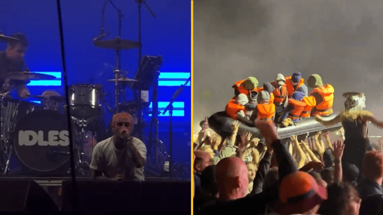 IDLES praised for ‘legendary’ Glasto set where they led ‘f*** the King’ chant IDLES praised for ‘legendary’ Glasto set where they led ‘f*** the King’ chant