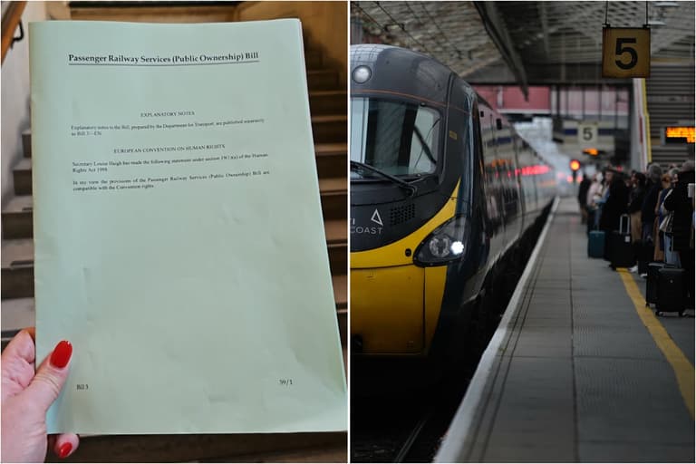 Labour confirms train services will be brought back under public control from early 2025 Labour confirms train services will be brought back under public control from early 2025