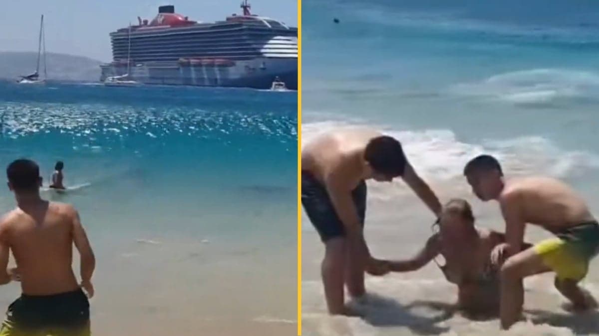 Captain arrested after ship swell injures tourists on Mykonos beach