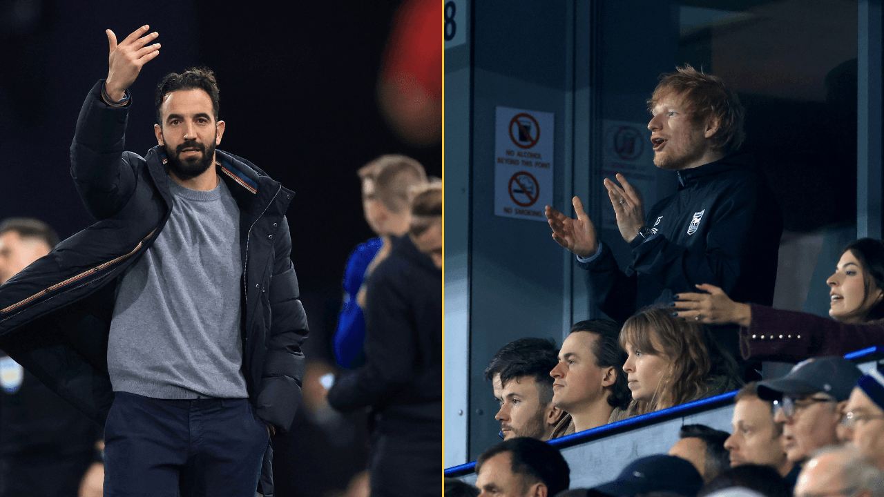 Ruben Amorim breaks silence on awkward moment Ed Sheeran crashed post-match interview