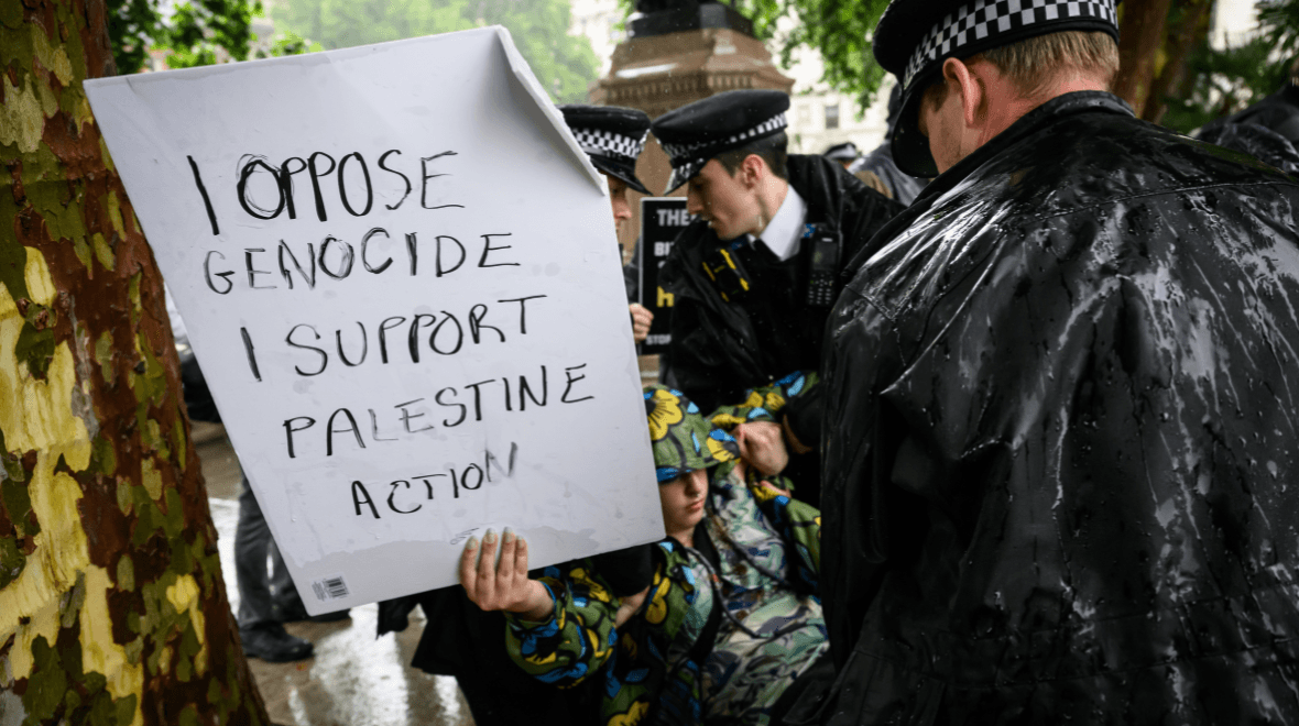 More than 100 arrested for protesting against proscription of Palestine Action