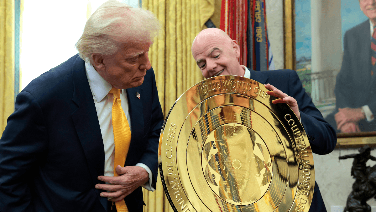 Trump pockets Club World Cup medal while handing Chelsea replica trophy