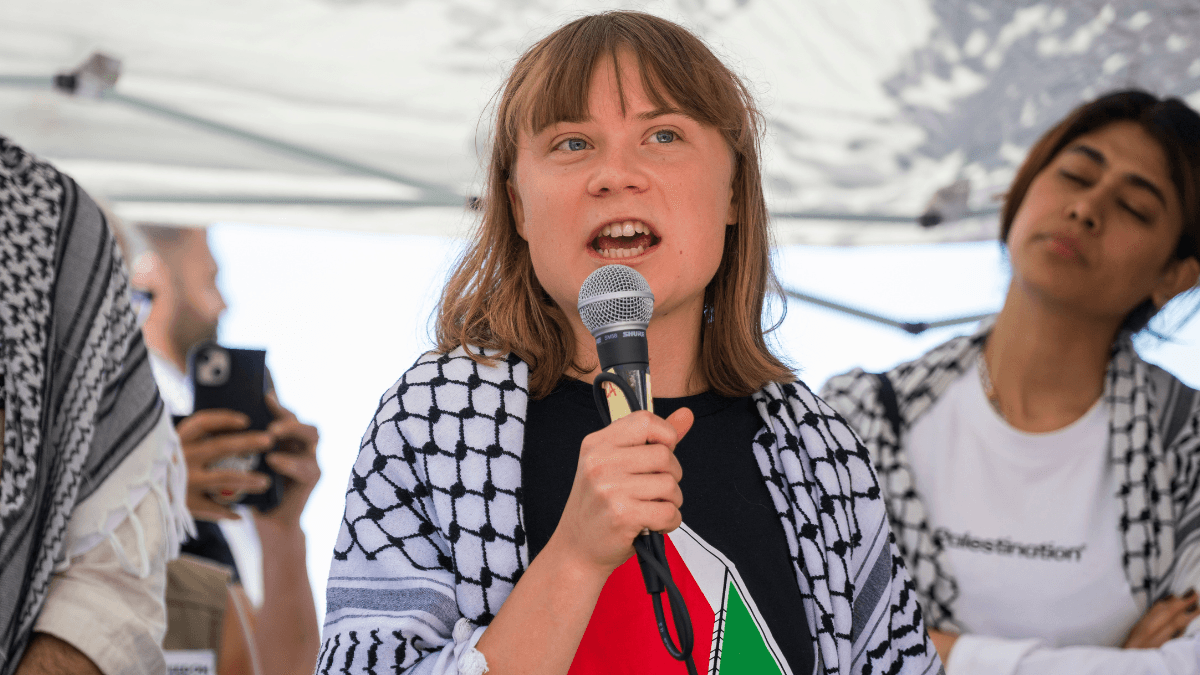 Greta Thunberg’s flotilla set on fire in drone strike, crew says