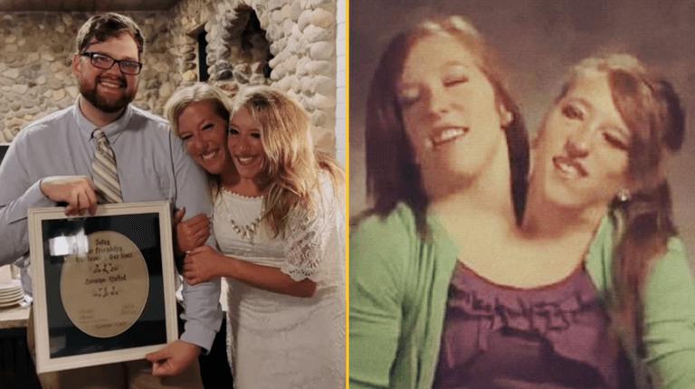 Conjoined twins Abby and Brittany Hensel address photos of them with newborn baby Conjoined twins Abby and Brittany Hensel address photos of them with newborn baby