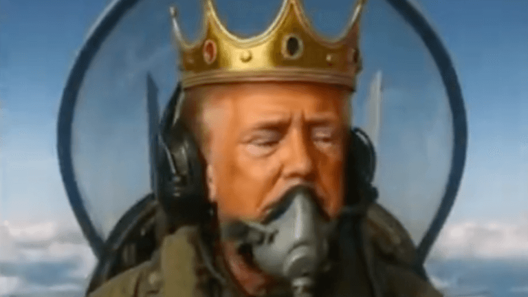 Donald Trump shares bizarre AI video of him in fighter jet dumping faeces on protestors