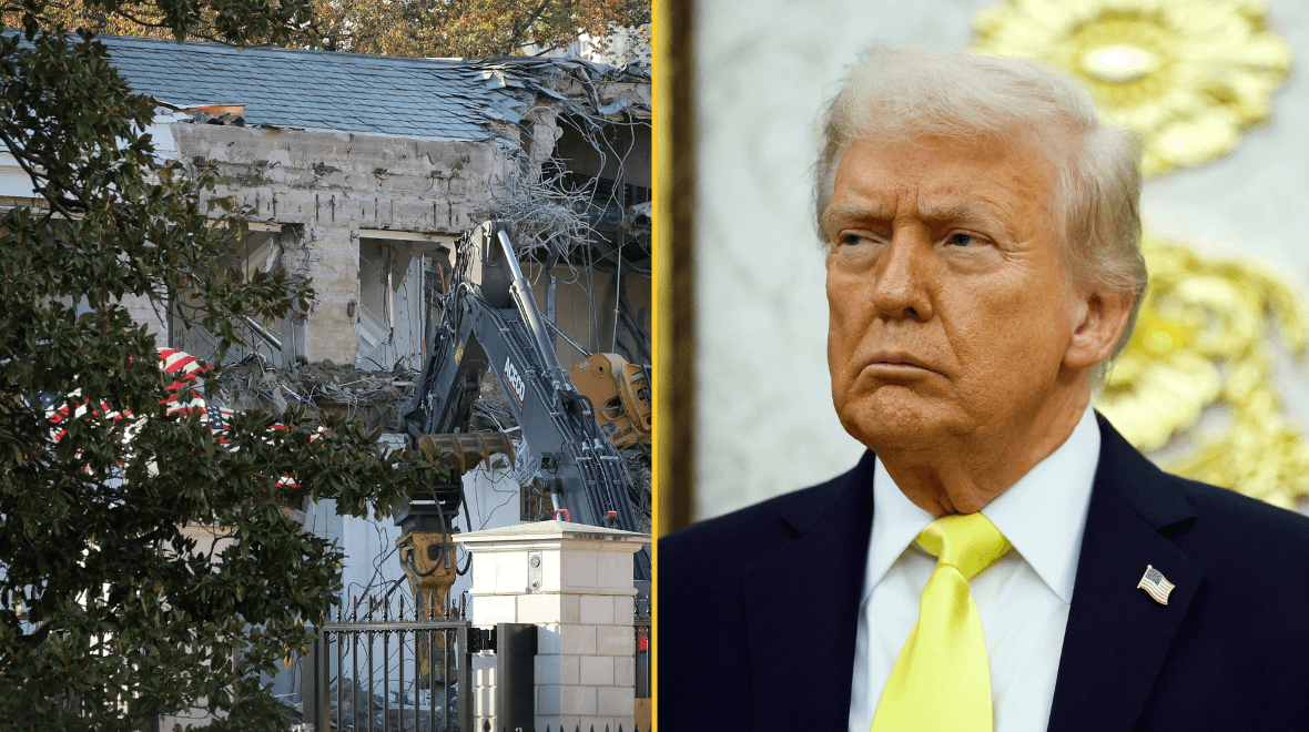 Trump begins demolishing part of the White House to make way for new golden ballroom