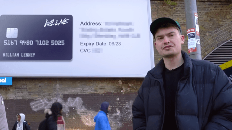 Man puts bank details on billboards across UK to discover where the money would be spent first