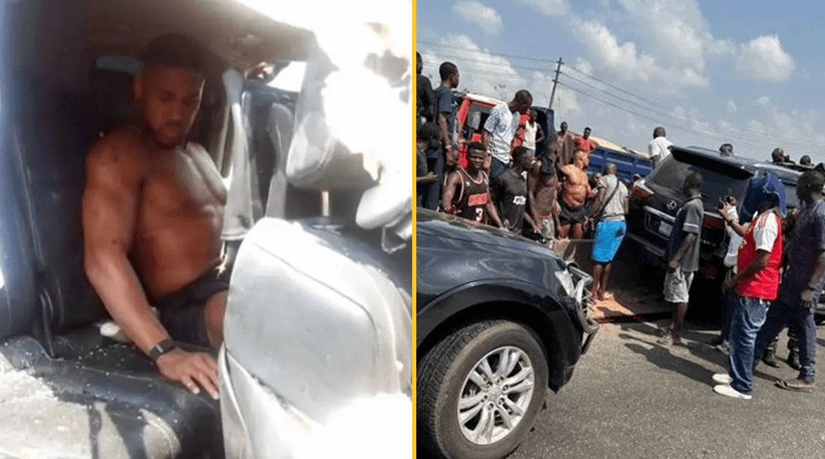 First photos after Anthony Joshua injured in crash that left two dead