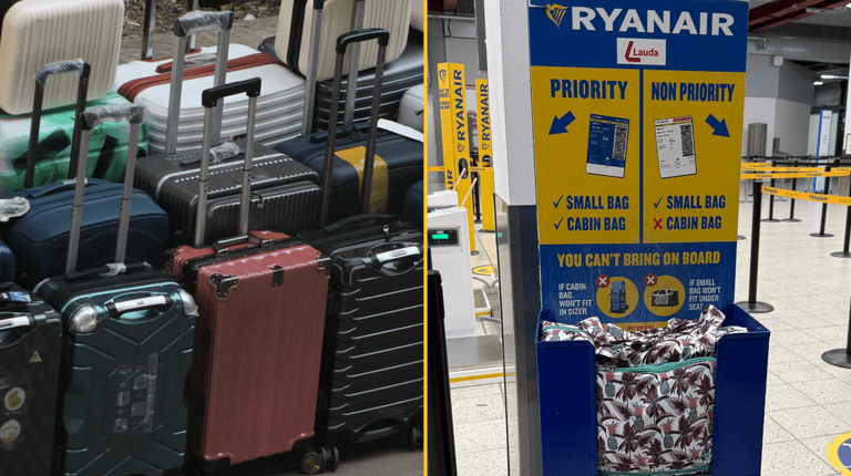 Revealed: How much Ryanair staff will be paid for catching oversized bags Revealed: How much Ryanair staff will be paid for catching oversized bags