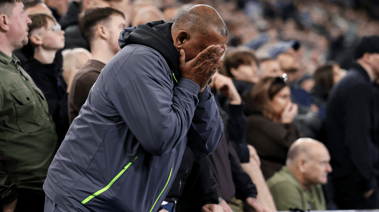 Man City’s viral ‘bottle fan’ brutally mocked by Everton minutes after 3-3 draw