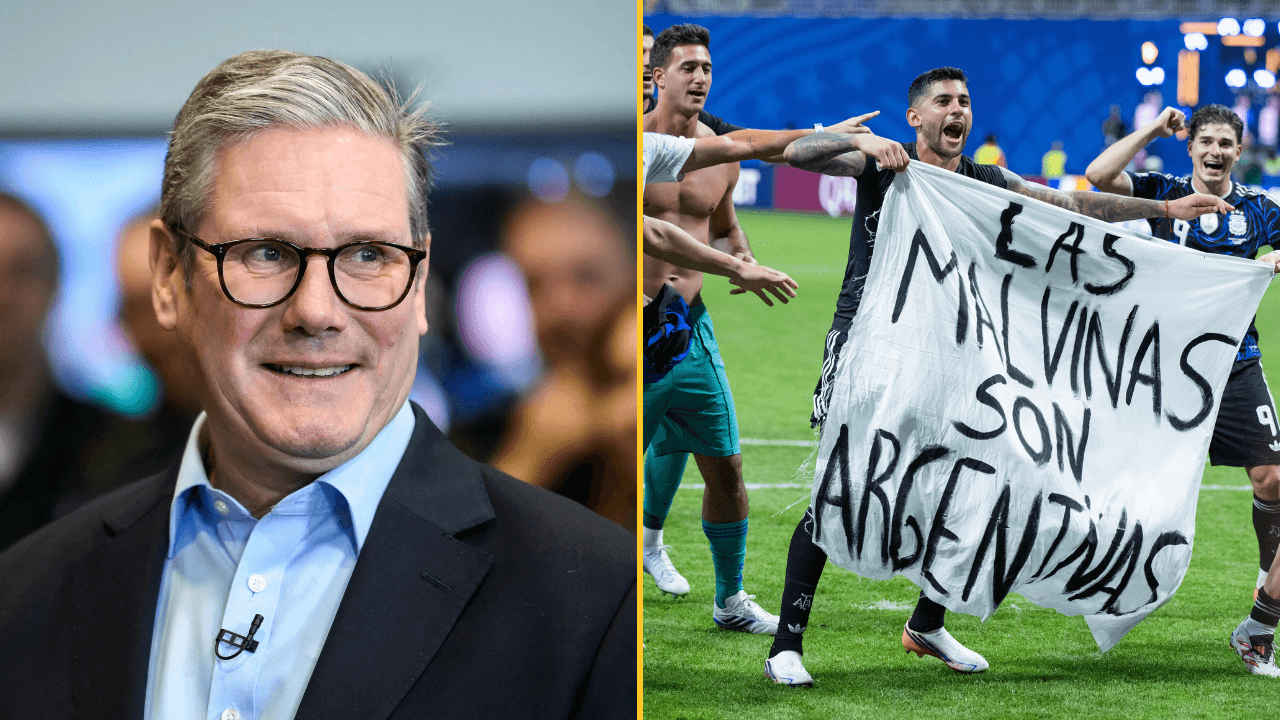 Keir Starmer hits out at Argentina players for Falklands banner and backs investigation