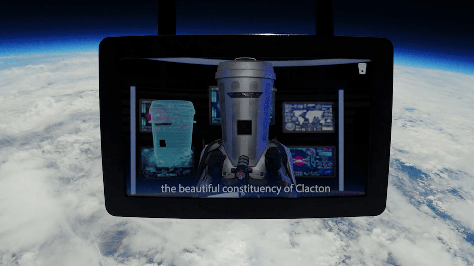 WATCH: Count Binface addresses nation ‘from edge of space’