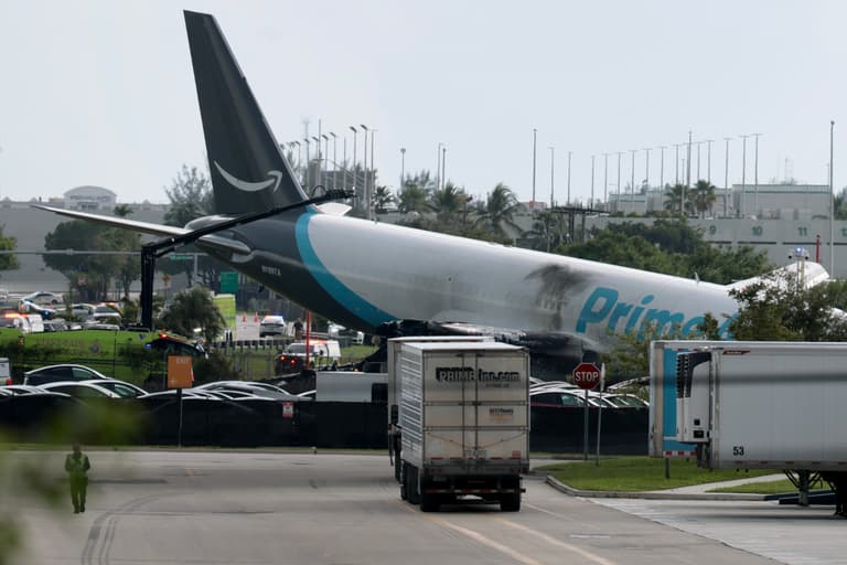 At least five people dead after Amazon cargo plane overshoots runway at US airport