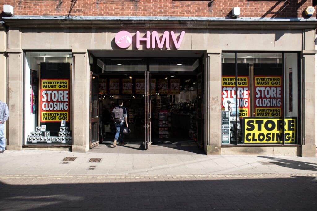 Store closures confirmed as HMV and Typo shut UK shops