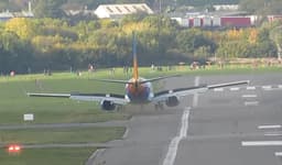 Scary moment Jet2 plane veers off runway at major UK airport caught on camera