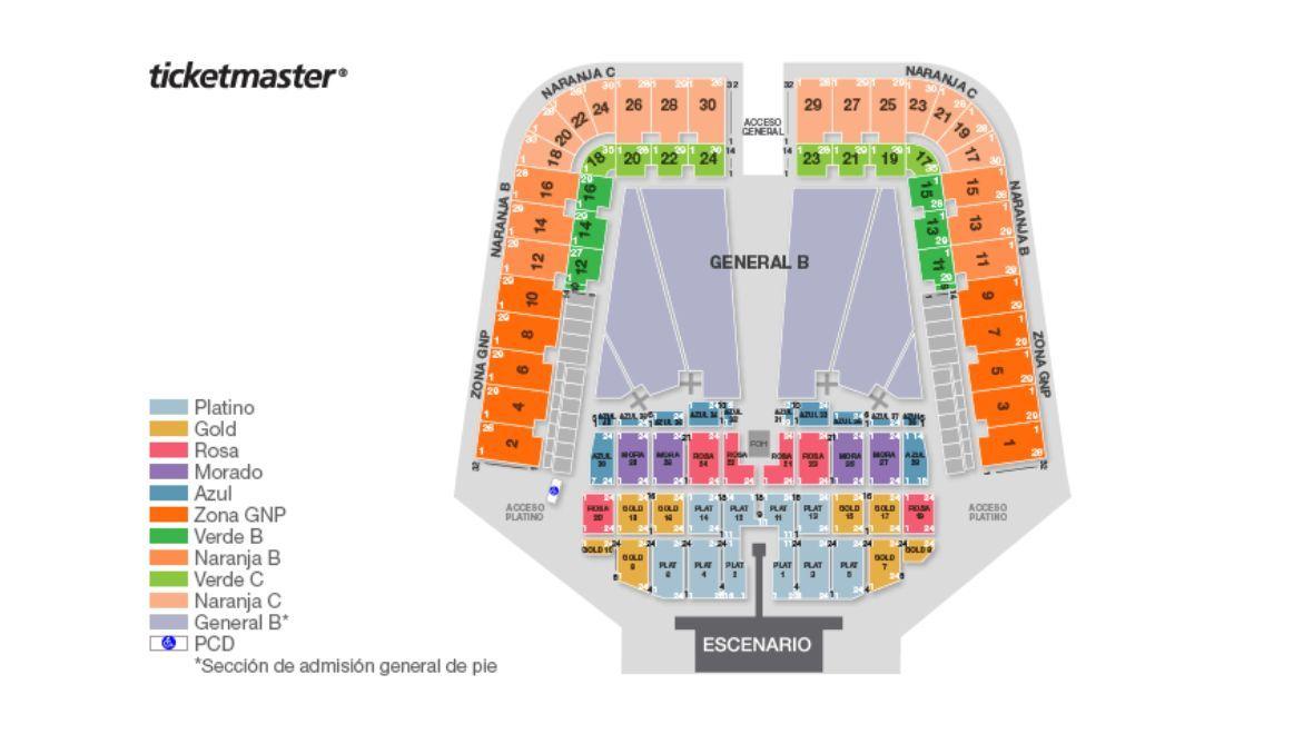 Estadio GNP Seguros seating plan