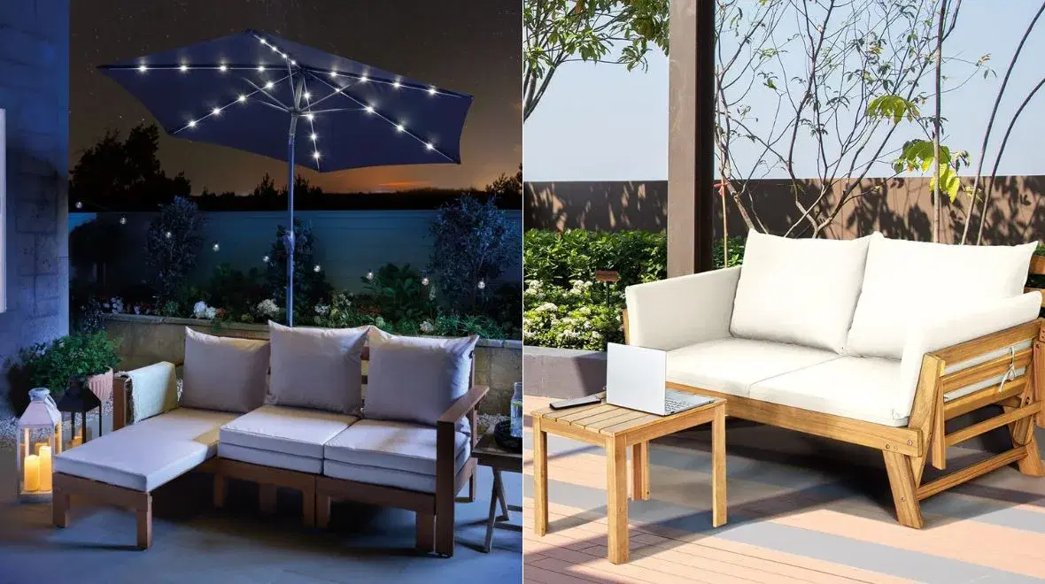 Garden day bed from Aldi and Amazon.