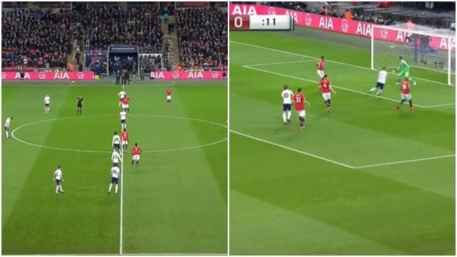 Spurs score after 11 seconds against Man United