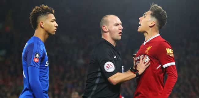 FA to investigate whether Roberto Firmino racially abused Mason Holgate during Merseyside derby FA to investigate whether Roberto Firmino racially abused Mason Holgate during Merseyside derby
