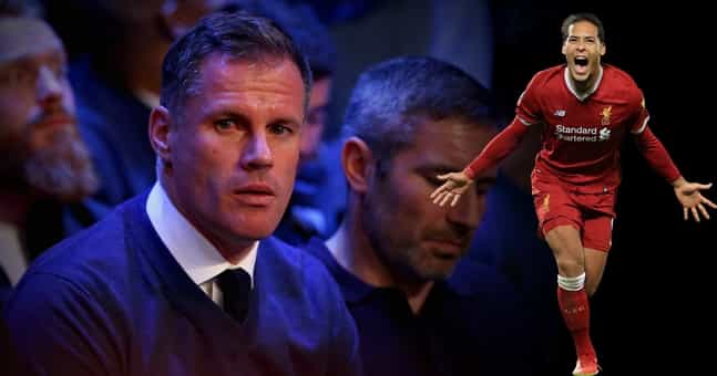 Jamie Carragher takes the piss out of Jamie Carragher for interview with Virgil van Dijk Jamie Carragher takes the piss out of Jamie Carragher for interview with Virgil van Dijk