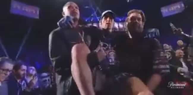 Rory MacDonald needed to be carried out of the cage after winning Bellator title Rory MacDonald needed to be carried out of the cage after winning Bellator title
