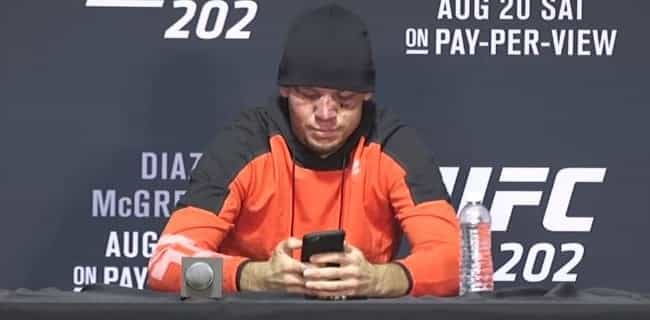Nate Diaz’s reaction to drunk text really sums up his character Nate Diaz’s reaction to drunk text really sums up his character