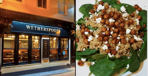 Steak pulled from Spoons menu with quinoa salad offered as alternative Steak pulled from Spoons menu with quinoa salad offered as alternative