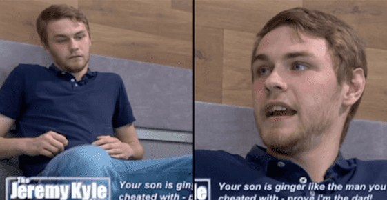 Jeremy Kyle viewers spot something when dad claims ginger child isn’t his Jeremy Kyle viewers spot something when dad claims ginger child isn’t his