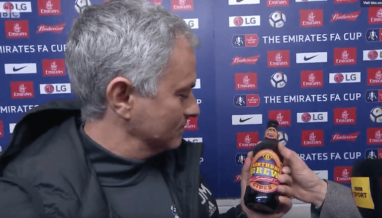 WATCH: Jose Mourinho gave a surprising response when presented with a birthday cider before Yeovil game WATCH: Jose Mourinho gave a surprising response when presented with a birthday cider before Yeovil game