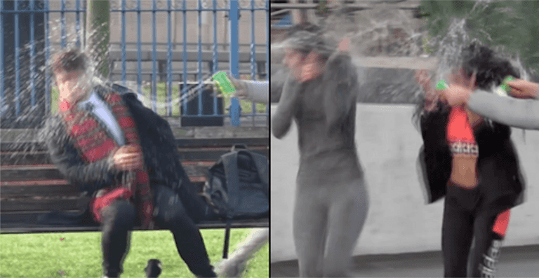 YouTuber throws liquid at terrified pedestrians in ‘acid attack’ prank YouTuber throws liquid at terrified pedestrians in ‘acid attack’ prank