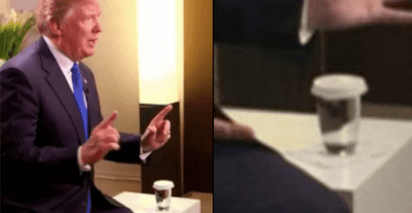 Viewers spot something bizarre during Morgan / Trump interview Viewers spot something bizarre during Morgan / Trump interview