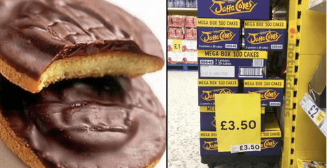 ‘Mega Boxes’ of Jaffa Cakes have been spotted for £3.50 at Tesco ‘Mega Boxes’ of Jaffa Cakes have been spotted for £3.50 at Tesco