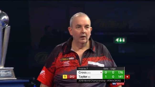 Phil Taylor wires nine darter but Rob Cross’ brilliance ensures he loses the set and leg Phil Taylor wires nine darter but Rob Cross’ brilliance ensures he loses the set and leg