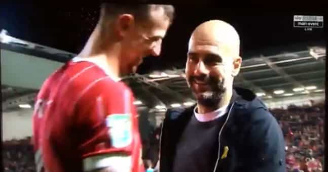 Bristol City goalscorer made the most of moment with Pep Guardiola with amazing question Bristol City goalscorer made the most of moment with Pep Guardiola with amazing question