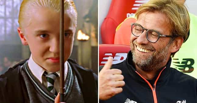 So Harry Potter’s Draco Malfoy looks like Jurgen Klopp these days So Harry Potter’s Draco Malfoy looks like Jurgen Klopp these days
