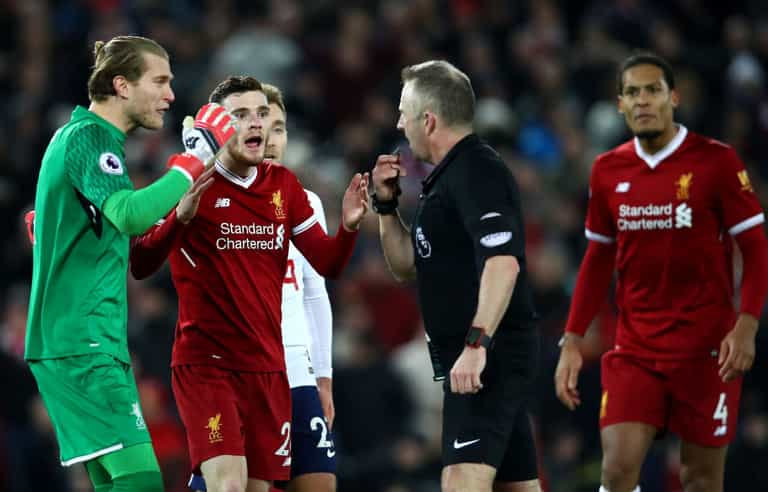 Liverpool fans rage at Jon Moss and his linesman after incredible final 10 minutes at Anfield Liverpool fans rage at Jon Moss and his linesman after incredible final 10 minutes at Anfield