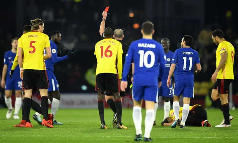 Everyone makes the same joke as Tiémoué Bakayoko is sent off for Chelsea Everyone makes the same joke as Tiémoué Bakayoko is sent off for Chelsea