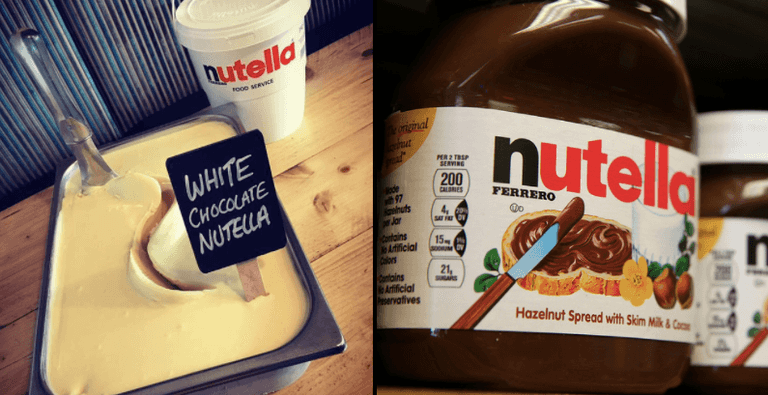 You can buy white chocolate Nutella ice cream and it looks delicious You can buy white chocolate Nutella ice cream and it looks delicious